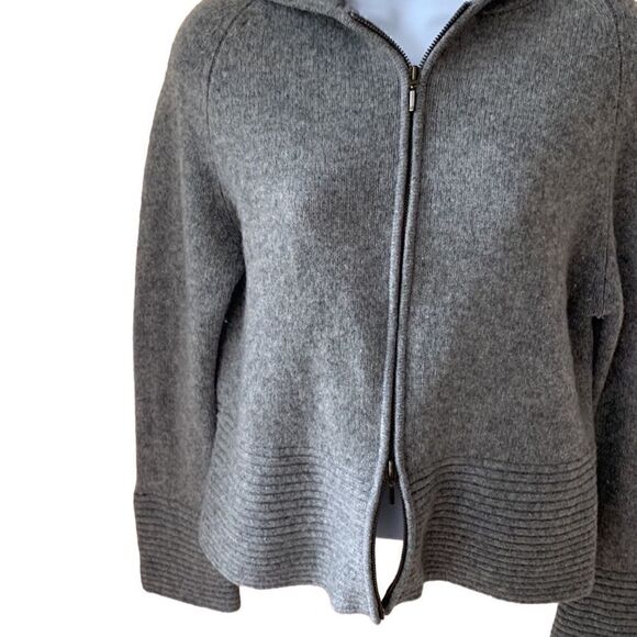 Alexandra‎ Bartlett 100% Lambswool Zip Cardigan Hoodie Sweater size medium - Picture 6 of 11